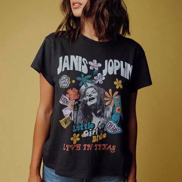 Tops - SOLD OUT Janis Joplin Rock Band Music Graphic Tee